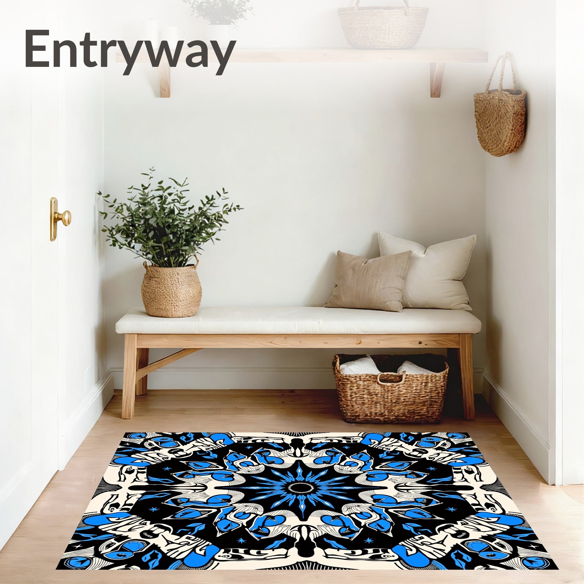 Celestial Skull and Moth Interlocking with Accents(Black) - ODIKA