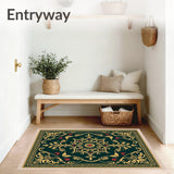 Mystic Forest Foliage with Baroque Arabesque and Moody Filigree Flourish(Green)