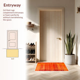 Ultra Soft Area Rug, Non Slip, Stain Resistant, Washable Area Rugs for Living Room, Bedroom, Fluffy Shaggy Nursery(Orange)