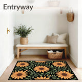 Garden Tapestry Featuring Hand Drawn Petal Designs (Orange)