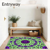 Ornate Tapestry Design with Intricate Floral Motifs(Green)