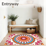 Intricate Sunrise with Symmetrical Petal Design(Red)