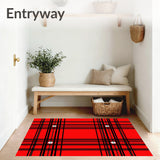 Festive Plaid Yuletide Pathway Accent(Red)
