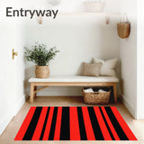 Festive Lumberjack Stripe Entrance with Bold Country Motif(Red)