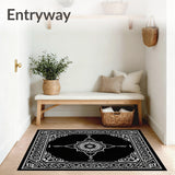 Mystical Medallion Trellis Decorative Artisan Crafted (Black)