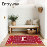 Football Field Yard Lines Hash Marks Ball Design(Red)