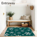 Festive Snowflake Winter Wonderland Throw(Green)