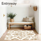 Classic Damask Scroll with Elegant Flourishes(Brown)