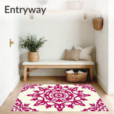 Medallion Vintage Distressed Intricate Bohemian Chic Treasure (Pink)