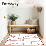 Sacred Symbol Interlocking Overlay with Contemporary Crosses(Red)