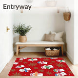 Enchanted Frosty Friends Gathering with Pine Branch Details(Red)