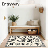 Victorian Insect Botanical Specimen Display Art Print (Black)