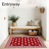 Festive Snowflake Medallion with Classic Holiday Motifs(Red)