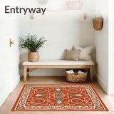 Harvest Festival Interlocking Vinework with Ornamental Scrolls(Red)