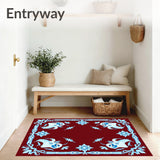 Magical Winter Assembly with Crystalline Snowdrift Borders(Red)