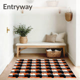 Gingham Pumpkin Patch Style Entry Accent(Orange)