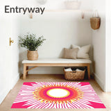 Abstract Sunburst Kaleidoscope with Symmetrical Ray Design(Pink)