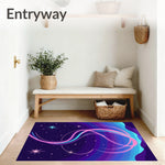 Dreamy Astral Landscape Throw showcasing Meteor Shower Trails (Purple) - ODIKA