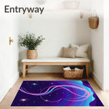 Dreamy Astral Landscape Throw showcasing Meteor Shower Trails (Purple) - ODIKA