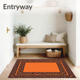 Retro Baroque Swirl Lattice Transitional Embellished Jacquard(Orange)