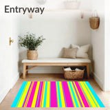 Fiesta Color Stripe Rug for Spaces(Yellow)