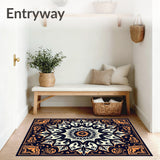 Burst Ornamental Design with Intricate Petal Motifs (Black) - ODIKA