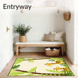 Whimsical Jungle Friends Area for Playful Nursery Spaces(Beige)