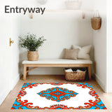 Artisan Floral Damask Interlocking Ornamental (Orange)