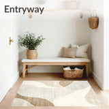 Elegant Beige Cream with Swirling Abstract Design(Beige)