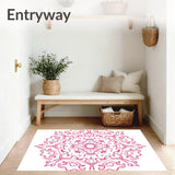 Burst Floral Medallion Decorative with Intricate Petal Design (Pink) - ODIKA