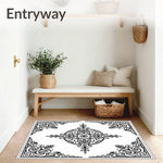 Artisan Medallion with Weathered Floral Filigree Design (Black) - ODIKA