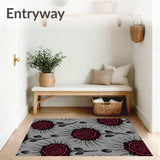 Gothic Rose Bloom Tapestry with Dark Floral Arrangements(Gray) - ODIKA