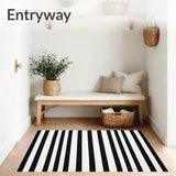 Chic Black and White Striped Design for Modern Aesthetics(Black)