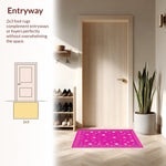 Ultra Soft Area Rug, Non Slip, Stain Resistant, Washable Area Rugs for Living Room, Bedroom, Preppy Pink Cowgirl Entryway Mat(Pink) - ODIKA