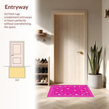 Ultra Soft Area Rug, Non Slip, Stain Resistant, Washable Area Rugs for Living Room, Bedroom, Preppy Pink Cowgirl Entryway Mat(Pink) - ODIKA