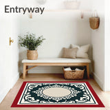 Artisan Charm Handwoven Transitional Medallion Abstract(Black)