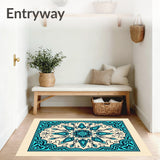 Enchanting Paisley Swirl Bohemian Exotic Artisan Handpainted(Ivory)