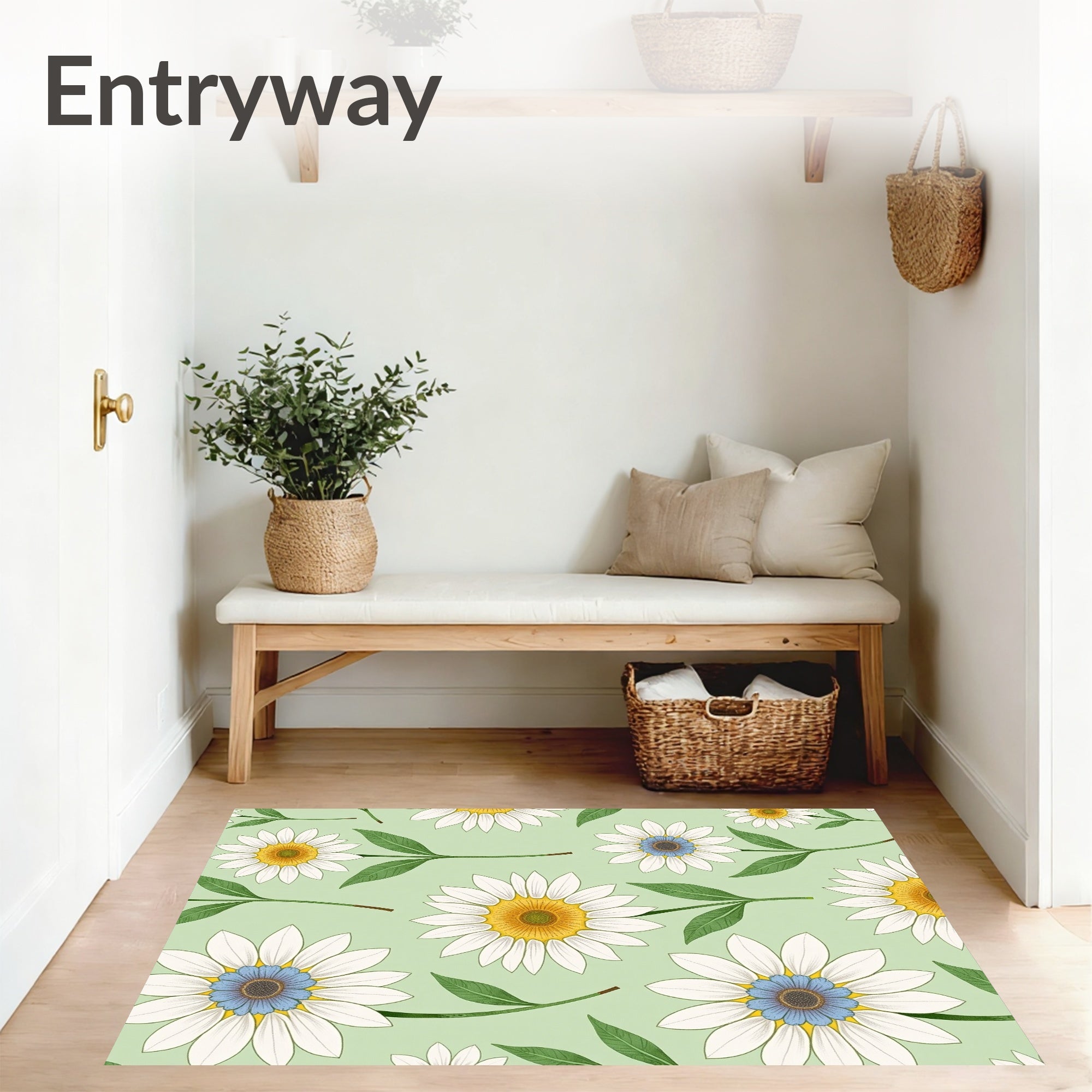 Rustic Farmhouse Bloom Watercolor Artistry Pastoral Illustration (White) - ODIKA