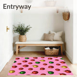 Christmas Tree Ornament Doormat Festive Bauble Motif Holiday(Pink)