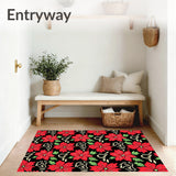 Poinsettia Bloom Seasonal Floor Art(Red)