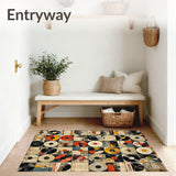 Modern Music Decor Area Rug Featuring Retro Album Covers(Black)