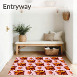 Harvest Maple Leaf Cascade with Botanical Autumn Foliage Design(Pink)