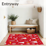 Joyful Winter Wonderland Entryway Welcome Seasonal Decoration(Red)