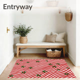 Cane Stripe Holiday Entry Festive Seasonal Decoration(Red)