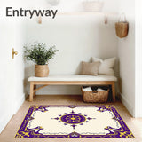 Motif with Interlocking Scrollwork and Petal Detailing(Purple)