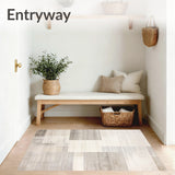 Chic Geometric Beige with Abstract Patterned Distress Effects(Gray)