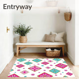 Festive Interlocking Array with Cheerful Snowflake Details(Pink)