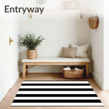 Bold Monochrome Striped with Contemporary Design(Black)