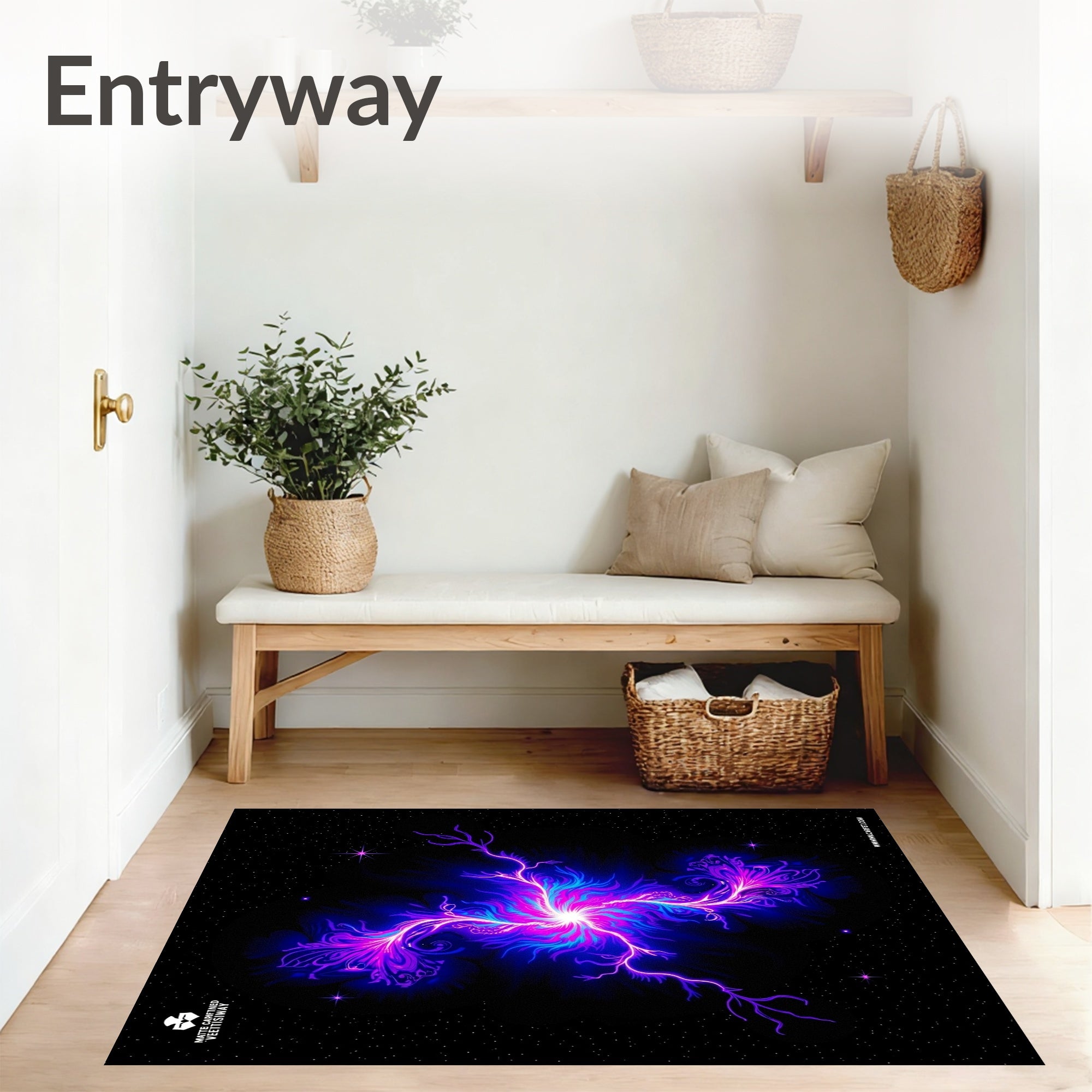 Celestial Nebula Cosmic Throw Astral Space Wonderland Flannel Print (Purple) - ODIKA