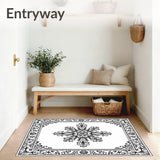 Vintage Distressed Medallion Farmhouse Heritage (Black)